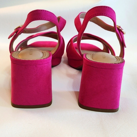 Kelly & Katie Liliena Platform Sandal Size 9.5 M Fuchsia Pink Strappy Dressy - Picture 7 of 16